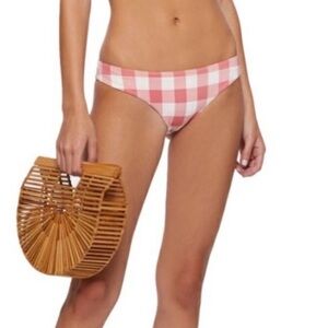 Tori Praver Pink Checkered Bikini Bottom